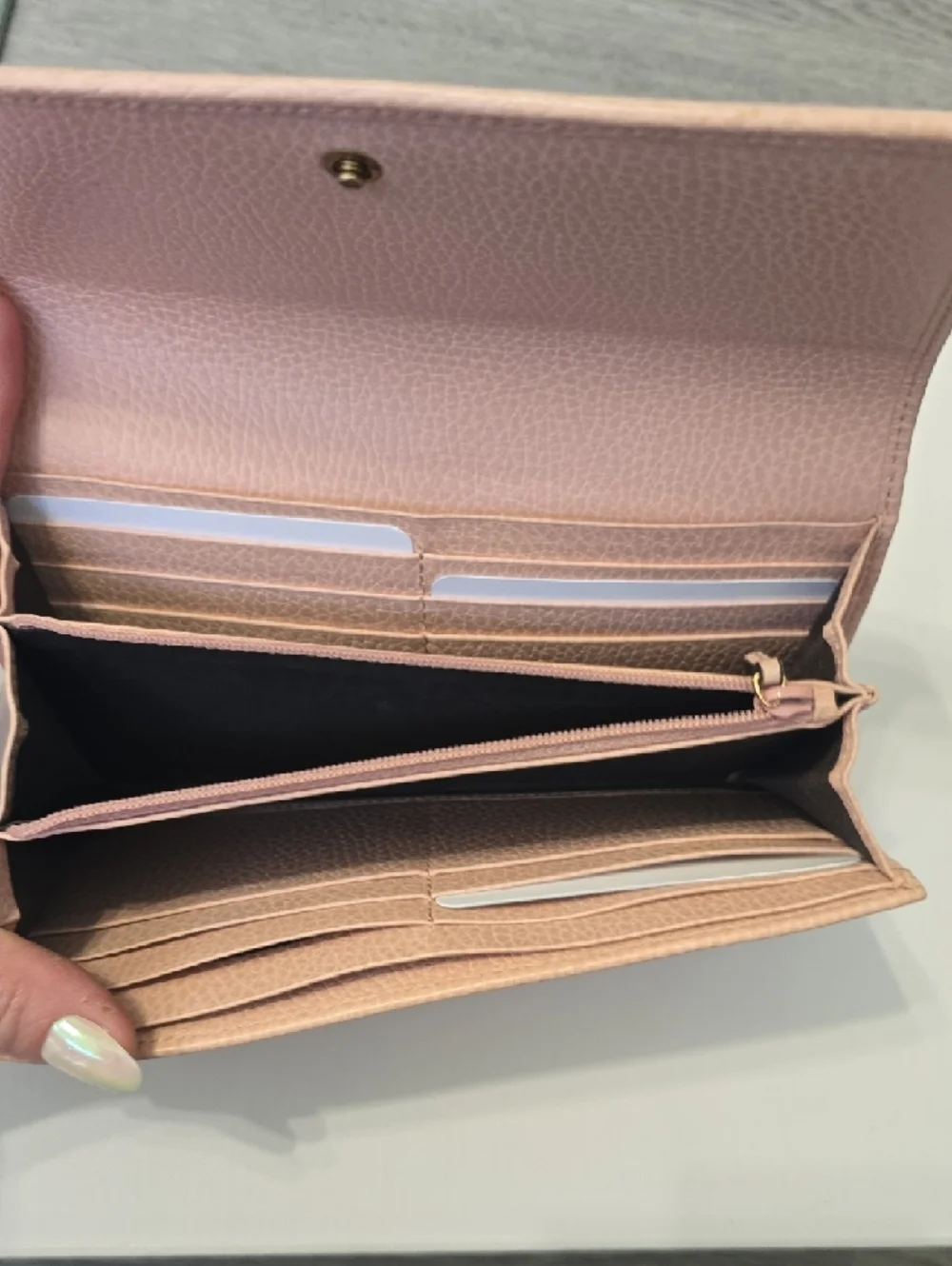  Gucci Pink Leather Butterfly Garden Continental Wallet - Picture 4 of 8